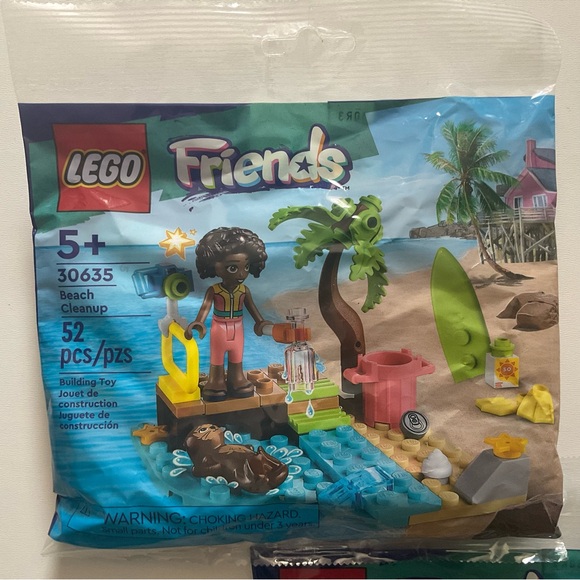 LEGO FRIENDS Legos 30635 Beach Cleanup with Otter 52 pcs Building Toy 2 Sets New - Picture 6 of 9